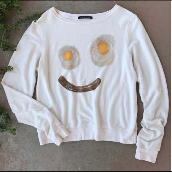Wildfox Sweaters - Wildfox Baggy Jumper Egg & Sausage Brunch Sweater